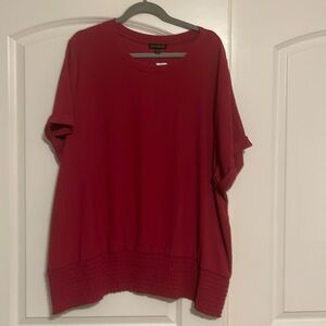 Lane Bryant NWT 26/28 Red Blouse Fits that Flatter collection